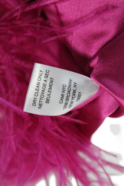 Cami NYC Womens Pink Slip Dress V-Neck Sleeveless Above Knee Acetate Size 0