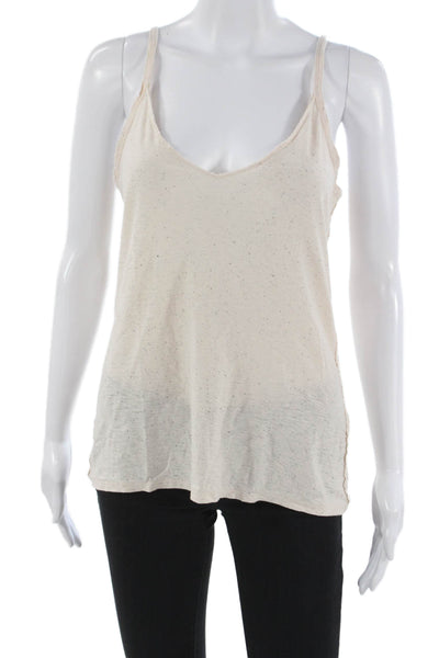 Nation LTD Womens Beige Pima Cotton V-Neck Camisole Solid Sleeveless Size M