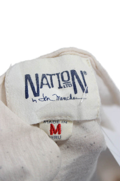 Nation LTD Womens Beige Pima Cotton V-Neck Camisole Solid Sleeveless Size M