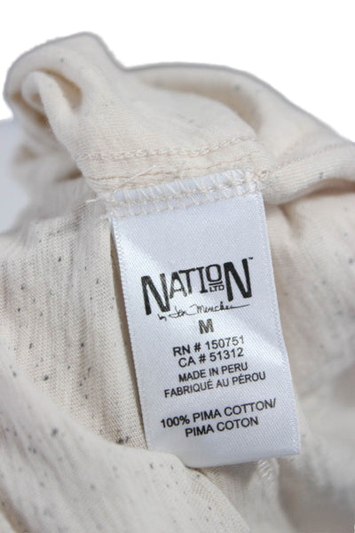 Nation LTD Womens Beige Pima Cotton V-Neck Camisole Solid Sleeveless Size M