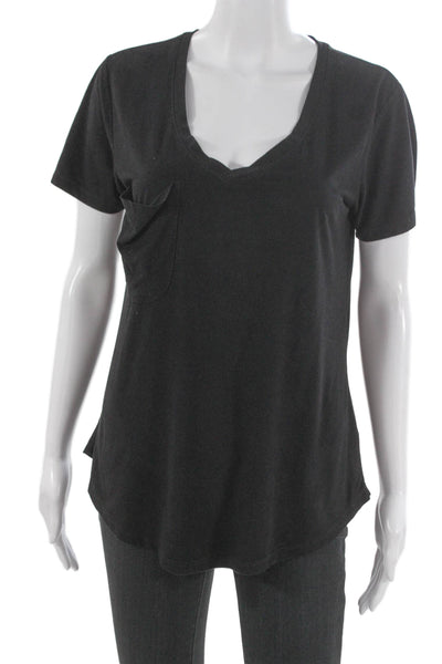 Z Supply Womens Basic V-Neck Gray T-Shirt Short Sleeve Size S