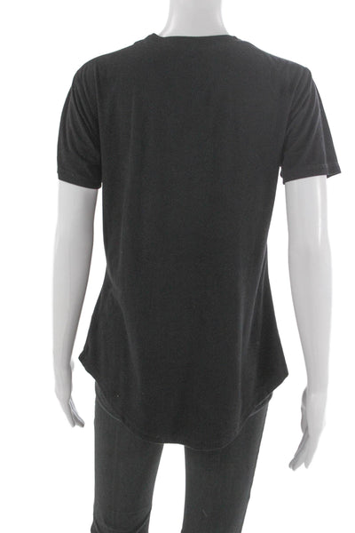 Z Supply Womens Basic V-Neck Gray T-Shirt Short Sleeve Size S