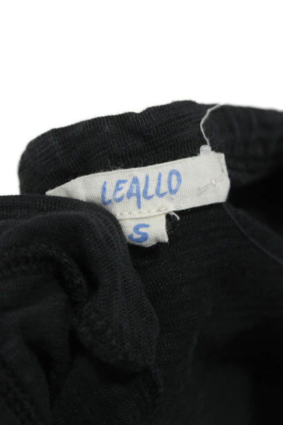 Leallo Women Basic T-Shirt Gray 100% Cotton Crew Neck Short Sleeve Size S