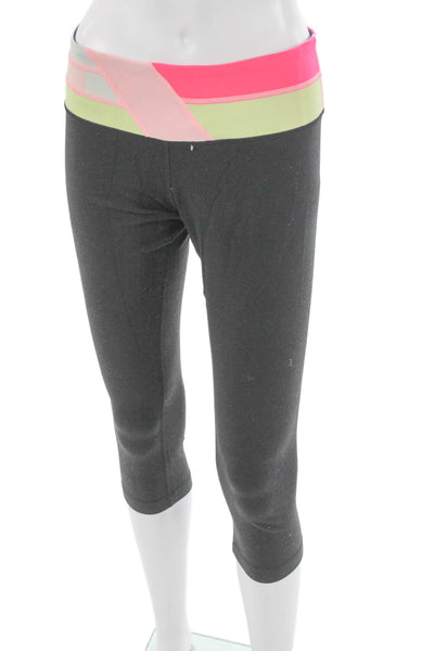 Lululemon Women Gray Athleisure Capri Leggings Synthetic Size 8