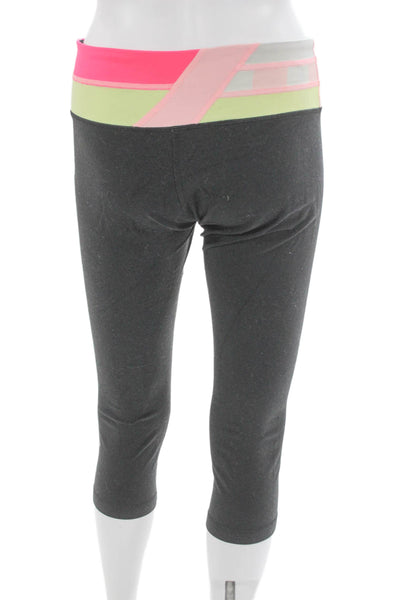 Lululemon Women Gray Athleisure Capri Leggings Synthetic Size 8