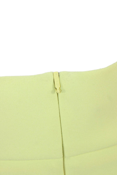 Pinko Womens Dress Pants Green Polyester Zip Solid Size 4