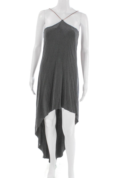 Bailey 44 Women Trapeze Swing Halter Jersey Dress Gray Sleeveless Size XS