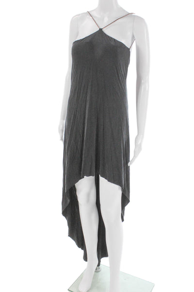 Bailey 44 Women Trapeze Swing Halter Jersey Dress Gray Sleeveless Size XS