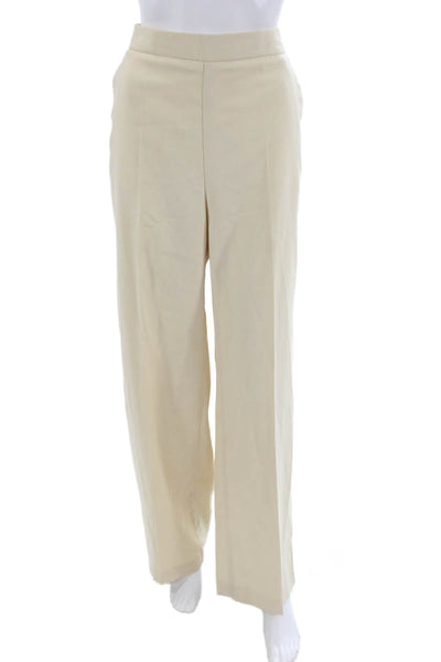 Zara Women Dress Pants Beige Polyester Pull On 31in Inseam Size M