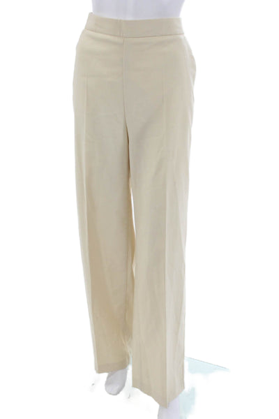 Zara Women Dress Pants Beige Polyester Pull On 31in Inseam Size M