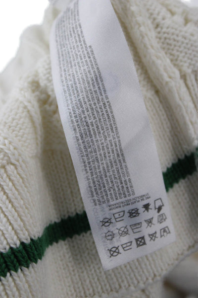MNG Womens Cardigan White V-Neck 100% Cotton Long Sleeve Solid Size S