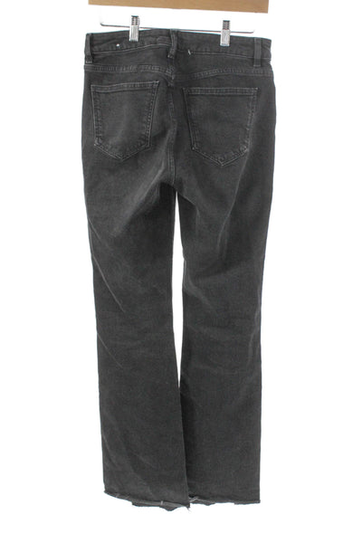 MNG Women Flared High Waist Black Jeans Size 6
