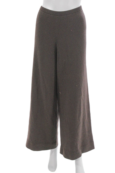 La Ligne Women Dress Pants Brown Wool Cashmere Pull On Size XL