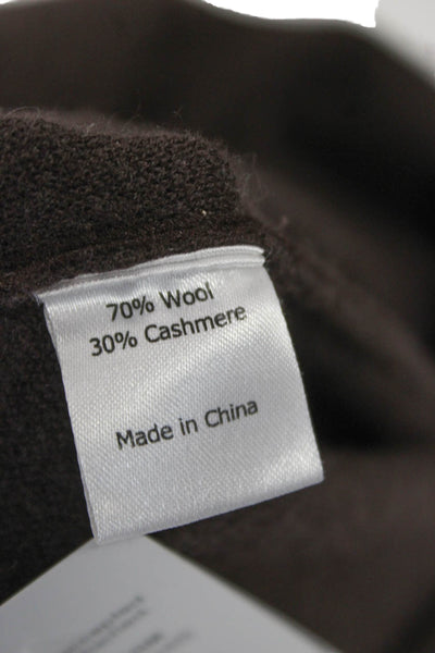 La Ligne Women Dress Pants Brown Wool Cashmere Pull On Size XL