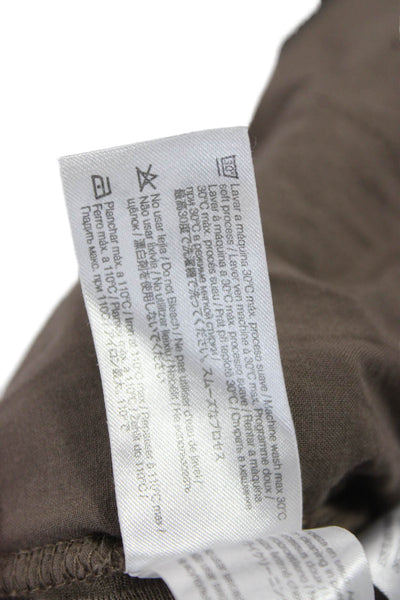 Yerse Women Ankle Brown Cotton Pants Pull On Size XL