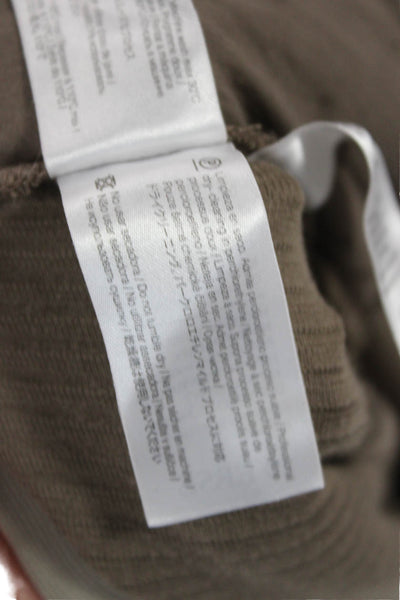 Yerse Women Ankle Brown Cotton Pants Pull On Size XL