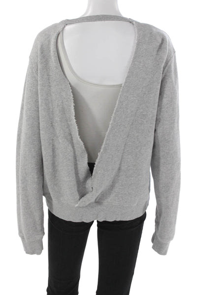 Spiritual Gangster Women Gray Sweatshirt Long Sleeve Size M
