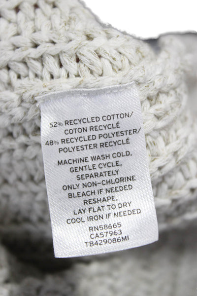Treasure & Bond Womens Gray V-Neck Cardigan Recycled Cotton Long Sleeve Size XS