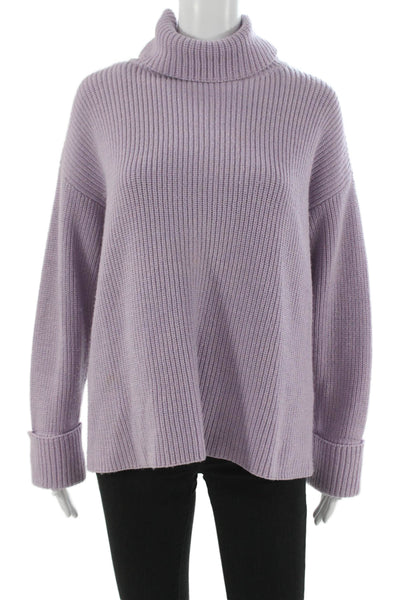 Alice + Olivia Women Purple Wool Turtleneck Pullover Sweater Size S