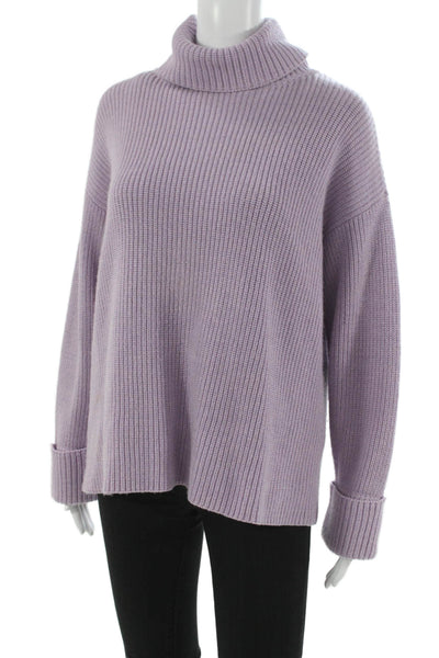 Alice + Olivia Women Purple Wool Turtleneck Pullover Sweater Size S