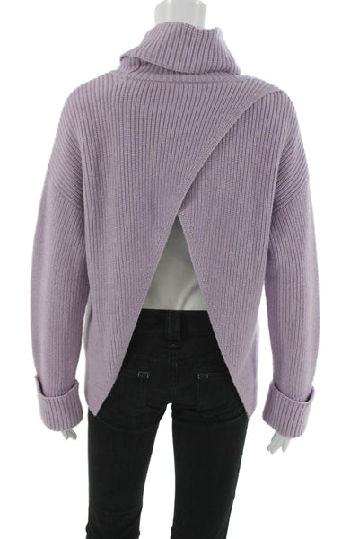 Alice + Olivia Women Purple Wool Turtleneck Pullover Sweater Size S