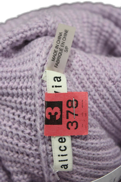 Alice + Olivia Women Purple Wool Turtleneck Pullover Sweater Size S