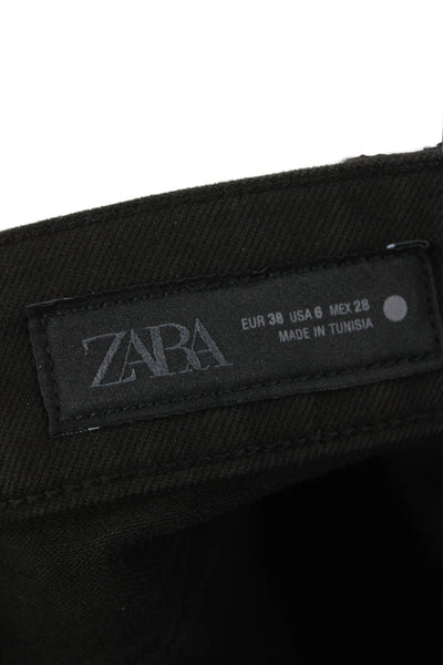 Zara Womens Gray Wide-Leg Jeans Size 6