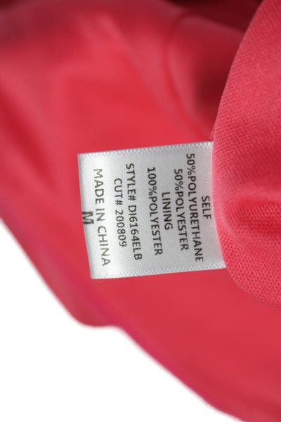 LBLC Women Pink Strapless Mini Dress Polyurethane Zip Solid Spring Size M