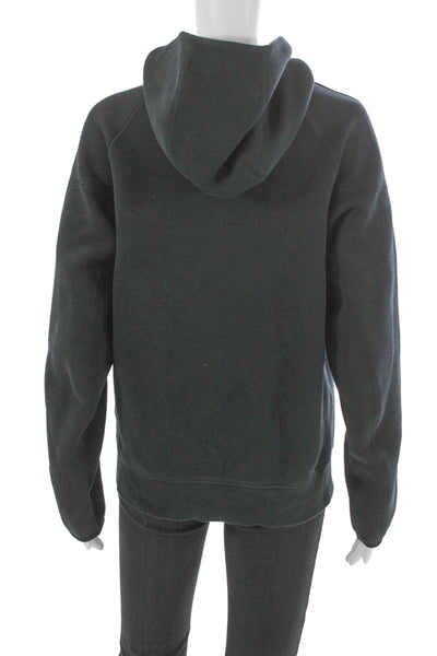 Nike Unisex Adults Black Cotton Hooded Full Zip Hoodie Size S