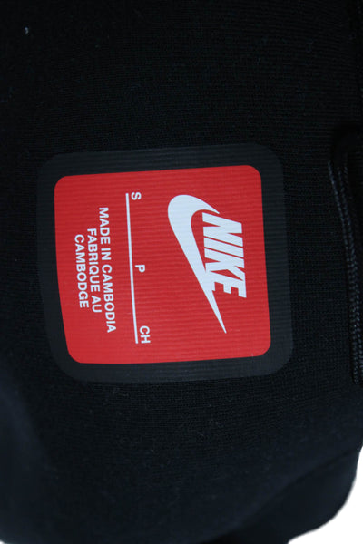 Nike Unisex Adults Black Cotton Hooded Full Zip Hoodie Size S