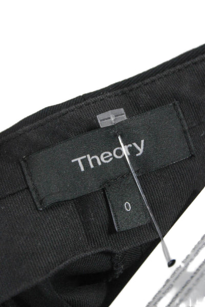 Theory Womens Cropped Gray Cotton Pants Size 0