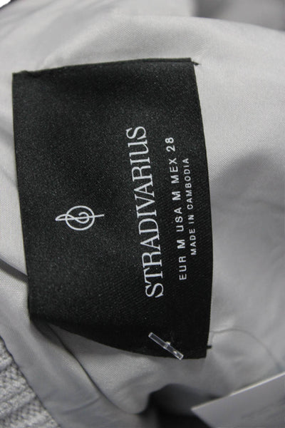 Stradivarius Women Collared Basic Jacket Gray Size M