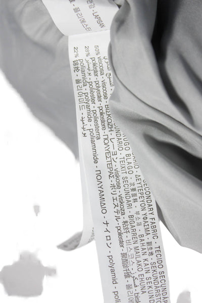 Stradivarius Women Collared Basic Jacket Gray Size M