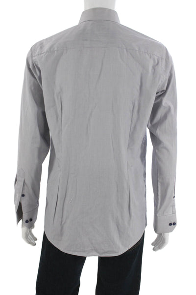 Eton Men's Long Sleeves Button Down Shirt Blue Size 25.5