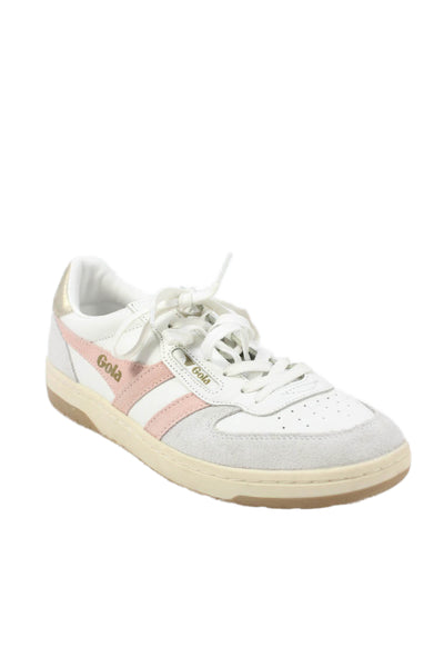 Gola Womens Suede Colorblock Casual Sneakers White Size 9