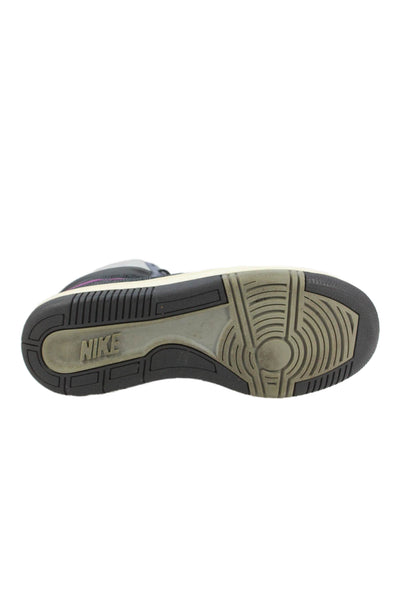 Nike Womens Metallic Panel Detail High Top Sneakers Silver Size 8.5