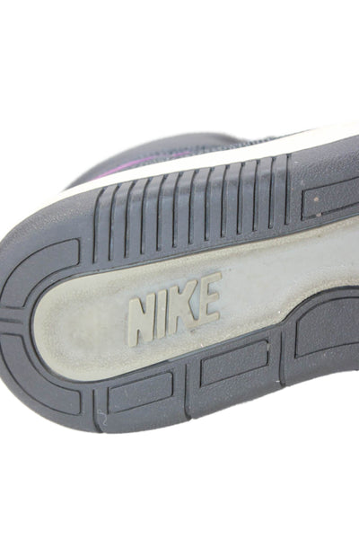 Nike Womens Metallic Panel Detail High Top Sneakers Silver Size 8.5