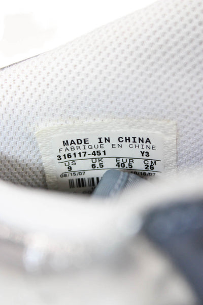Nike Womens Metallic Panel Detail High Top Sneakers Silver Size 8.5