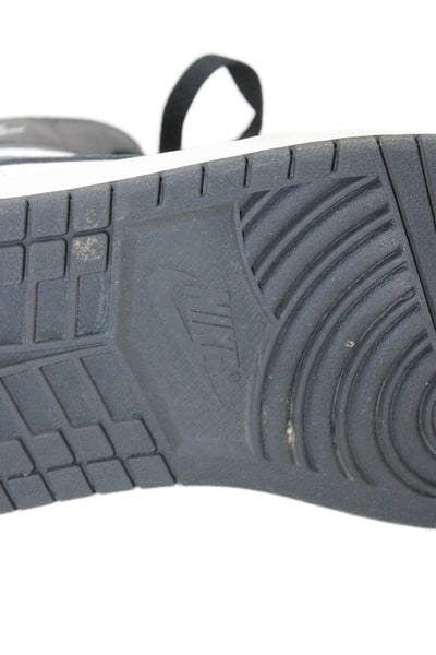 Air Jordan Womens Leather Colorblock High Top Sneakers Black Size 8