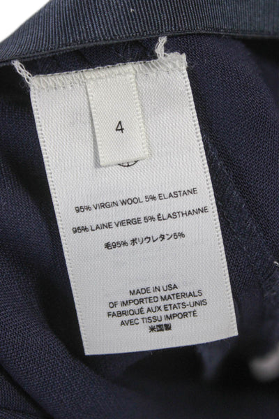 The Row Womens Ankle Pants Virgin Wool Blue Size 4