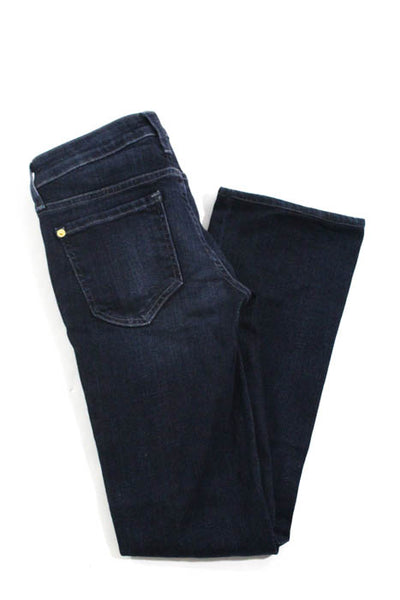 GENETIC Dark Blue Cotton Riley Transcend Wash Slim Boot Cut Jeans Size 24
