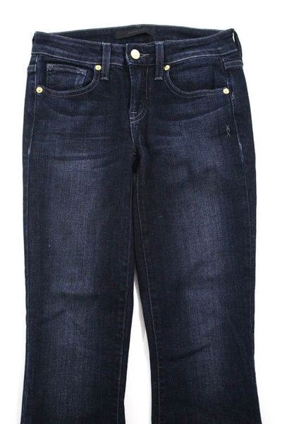 GENETIC Dark Blue Cotton Riley Transcend Wash Slim Boot Cut Jeans Size 24