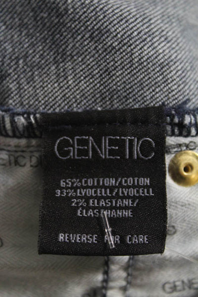GENETIC Dark Blue Cotton Riley Transcend Wash Slim Boot Cut Jeans Size 24