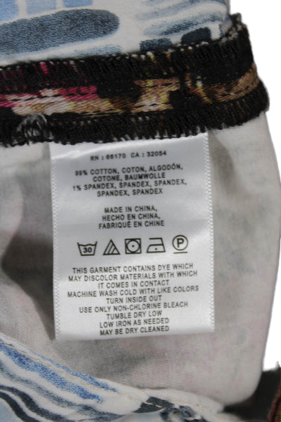 Chino Anthropologie Women Chino Pants Black Floral Cotton Button 28in Size 30