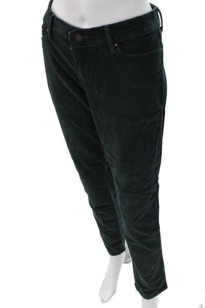 Levis Womens Skinny Green Cotton Pants Button Size 29
