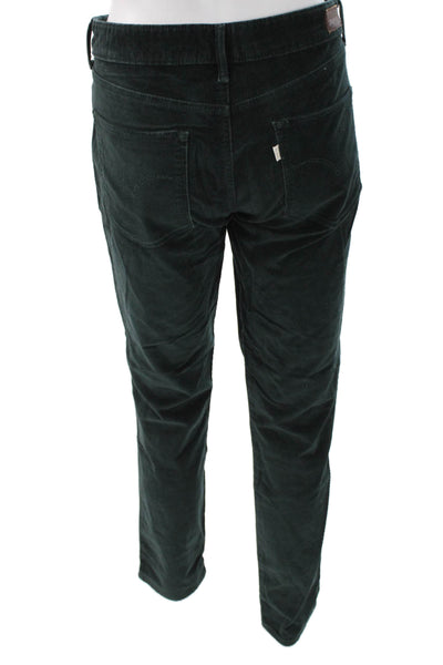 Levis Womens Skinny Green Cotton Pants Button Size 29
