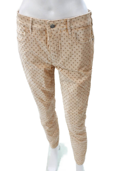 Pilcro Anthropologie Women Skinny Polka Dot Jeans Cotton Size 29