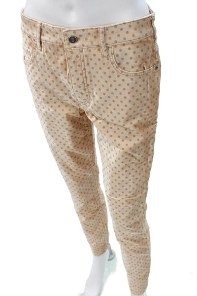 Pilcro Anthropologie Women Skinny Polka Dot Jeans Cotton Size 29