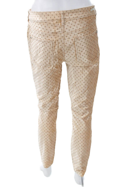 Pilcro Anthropologie Women Skinny Polka Dot Jeans Cotton Size 29