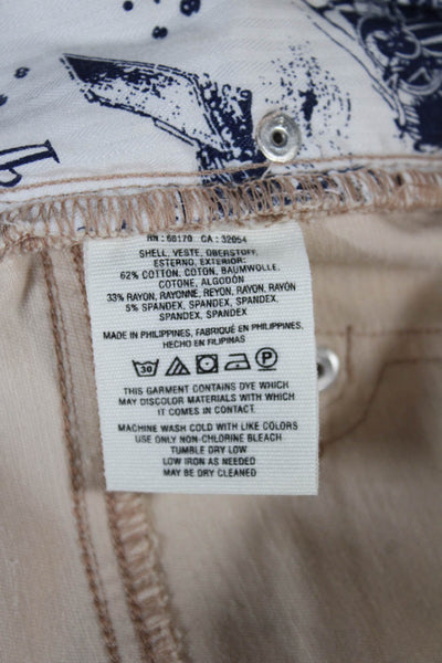 Pilcro Anthropologie Women Skinny Polka Dot Jeans Cotton Size 29